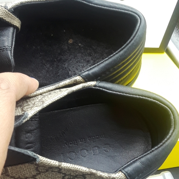 Authentic Gucci GG supreme black tan sneakers - Picture 8 of 8